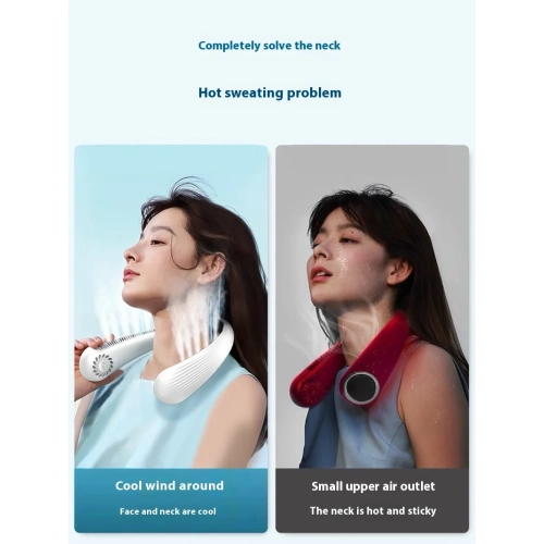 Universal Neck Fan Bladeless Foldable, Portable Personal Quiet Cooling Fan, Bladeless Camping Fan Neck Air Conditioner, Sports Small Cooler