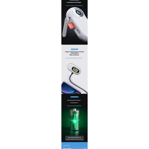 Caméra magnétique pour le pouce Caméra d'étudiant HD Mini Caméra d'étudiant pour vélo d'extérieur Caméra sport, antichoc de voyage - Enregistrement