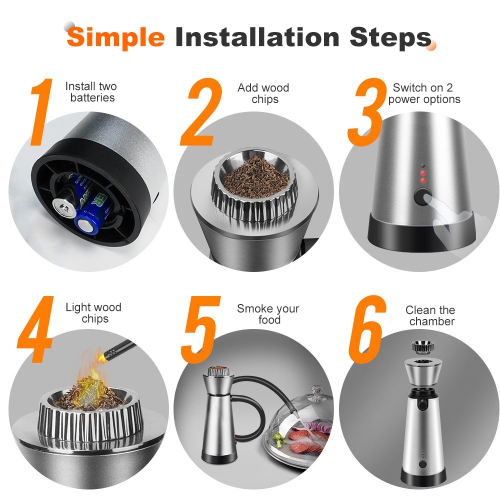 Fumoir Infuser Molecular Cuisine Fumeur Arôme ajouté Portable pour barbecue à la viande Cocktails Outils de cuisine