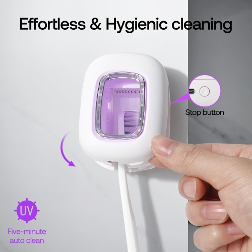 Étui et support pour brosse à dents UV, étui de nettoyage pour brosse à dents double lumière UVC, stérilisateur portatif de voyage pour brosse à