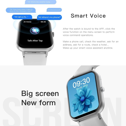 Touch Screen Smart Watch, IP67 Waterproof, Mesh Ring Bracelet, Over 100 Sports Modes, 1.83 Inch Square Screen Multi-Function Sports Health Watch -