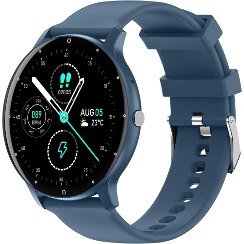 GREEN SCENIC  1.28-Inch Smartwatch for Men And Women, Ultra-Thin Design, Fitness Tracker, Health Monitoring, Compatible With Android Ios - In Blue