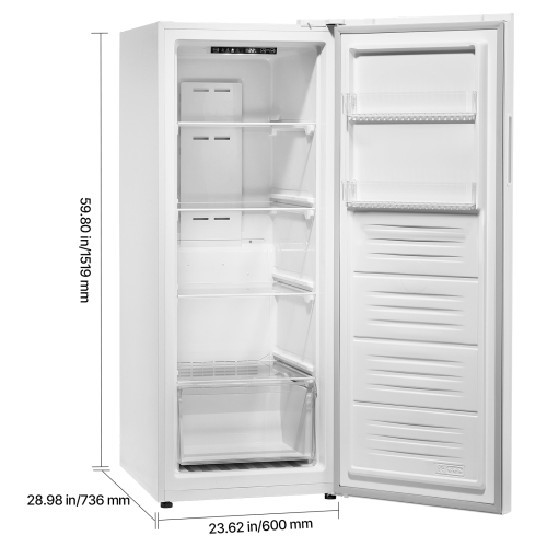 VEVOR 11 Cu.Ft Convertible Freezer/Refrigerator, Frost Free Upright Freezer with Temp Control Panel, Reversible Door, Adjustable Glass Shelves and