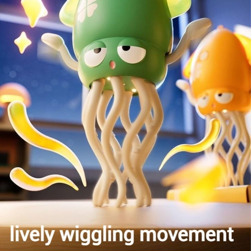 Stress relief dancing octopus robot toy - obstacle avoidance and sliding, encourages crawling, dynamic sound and light, simulated fishing, children's