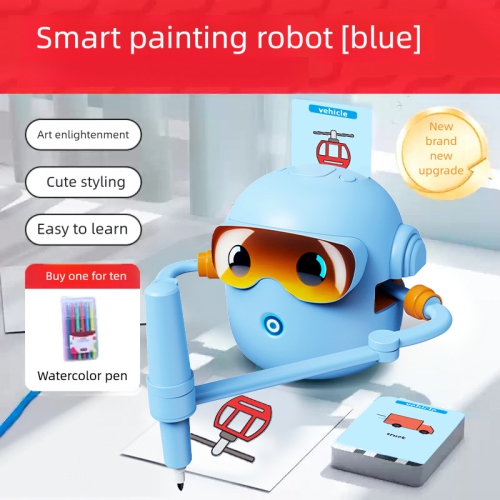 Children's interactive painting robot - creative educational toy with painting cards, smart early childhood education machine for children aged 4 to