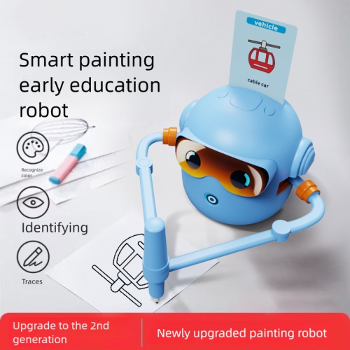 Children's interactive painting robot - creative educational toy with painting cards, smart early childhood education machine for children aged 4 to