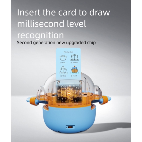 Children's interactive painting robot - creative educational toy with painting cards, smart early childhood education machine for children aged 4 to