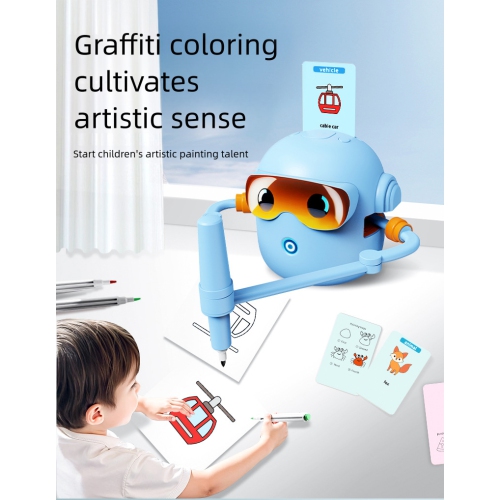 Children's interactive painting robot - creative educational toy with painting cards, smart early childhood education machine for children aged 4 to