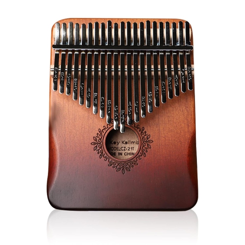 Portable 21-key thumb piano - hand-carved wooden kalimba with musical notes, suitable for children and adult beginners, is an ideal musical