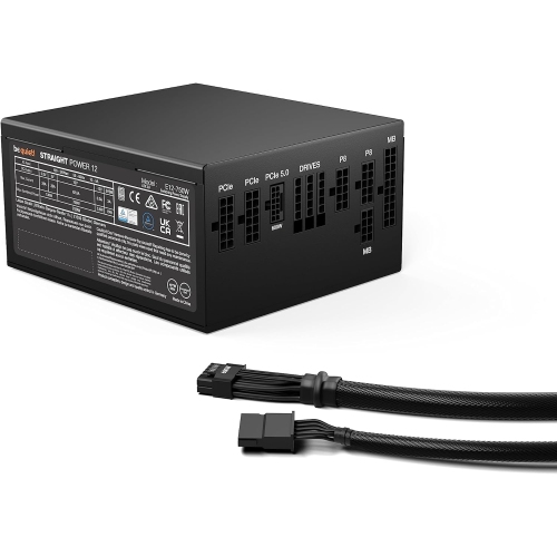 be quiet! BN514 Straight Power 12-750w Modular Power Supply | 80 Plus Platinum ATX 3.1 Compliant | for PCIe 5.0 GPUs and GPUs with 6+2 pin connectors