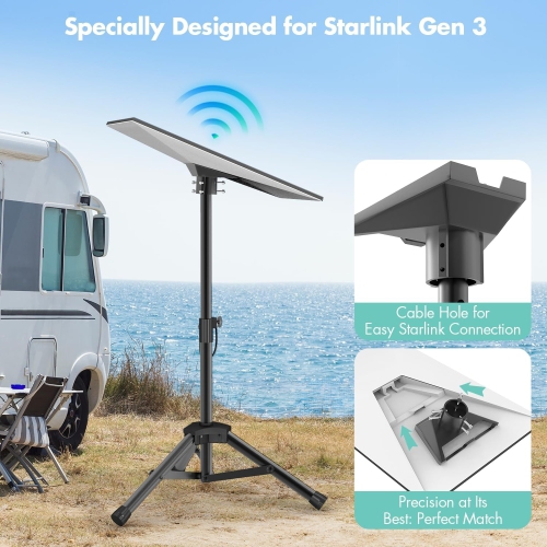 Starlink Gen 3 Tripod Stand, Adjustable Heavy Duty Tripod Stand Mount