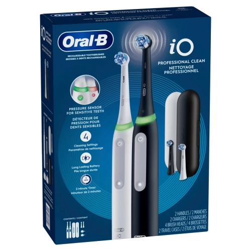 Brosse à dents électrique professionnelle Oral-B iO Series, paq./2