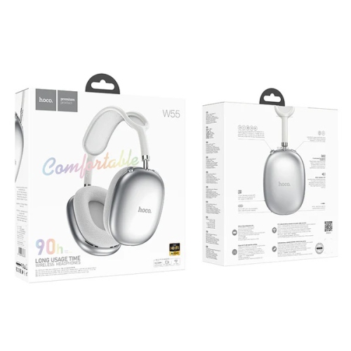 Hoco W55 Bluetooth Headphone, Silver