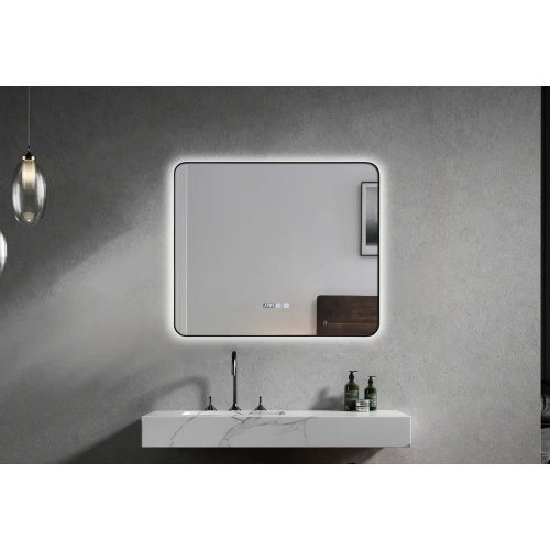 Auvabath OS-468490 90x80 cm Rectangular LED Mirror – IP65 Waterproof, Copper-Free, Aluminum Back