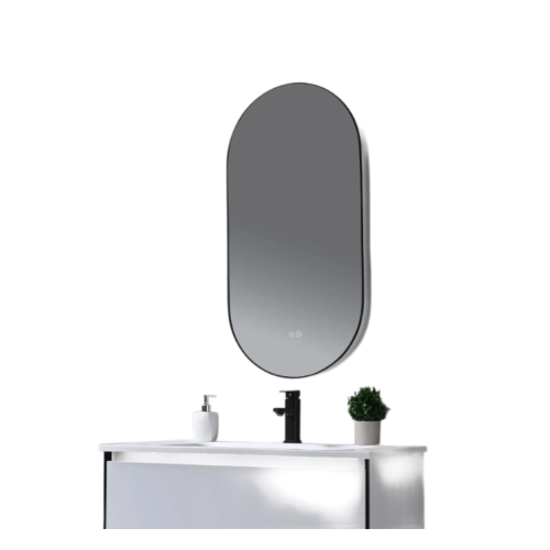 Auvabath OS-4696B Shadow 50x100 cm Oval LED Wall Mirror – Waterproof, Copper-Free, Aluminum Frame