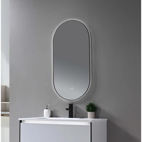 Auvabath OS-4696B Shadow 50x100 cm Oval LED Wall Mirror – Waterproof, Copper-Free, Aluminum Frame