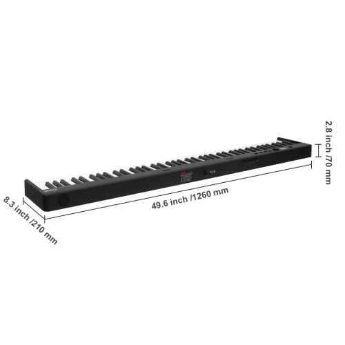 Clavier pliable VEVOR à 88 touches, Bluetooth et MIDI, piano électronique portatif pliable numérique avec sac à pédale forte, écouteurs à touches
