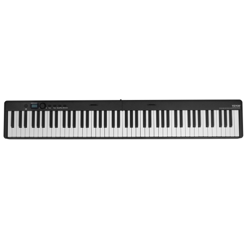 Clavier pliable VEVOR à 88 touches, Bluetooth et MIDI, piano électronique portatif pliable numérique avec sac à pédale forte, écouteurs à touches