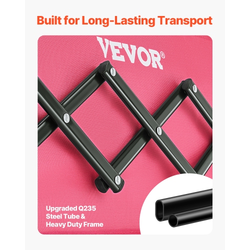 Chariots pliables 120 L et 225 lb de VEVOR, wagons pliants à roulettes tout-terrain, chariot utilitaire extérieur robuste à poignée réglable,