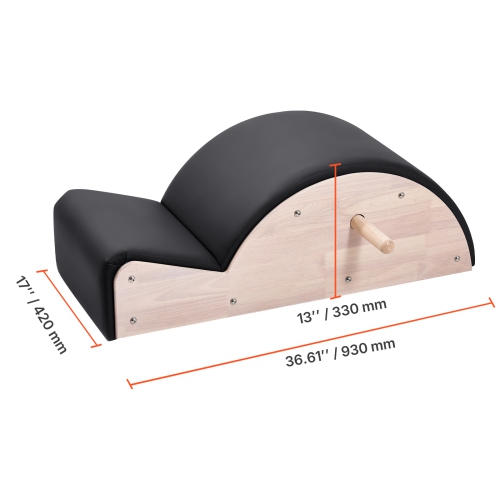 VEVOR Pilates Spine Corrector, Home Gym Yoga Pilates Accessory, Rubber Wood Fitness Training Tool, Arc Fitness Body Workout Equipment, for Spine