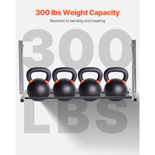 VEVOR 32" - 48" Wall Mounted Folding Tire Rack, Adjustable Tire Rack, Q235 Heavy-Duty Steel Tire Storage Rack for R14-R20 inch Standard Tires, Max