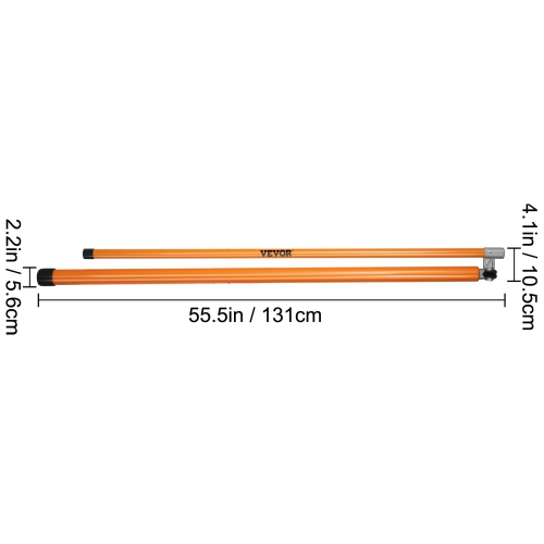 VEVOR 20 ft Sturdy Load Height Measuring Stick, Fiberglass Truck Height Stick with Adjustable Pole, Non-conductive Truck Height Measuring Stick with