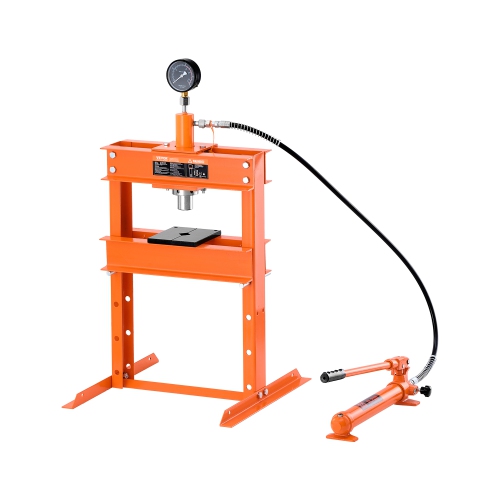 VEVOR  10 T H-Frame Hydraulic Shop Press, Shop Press w Press Plate & H-Shaped Base, Stable Garage Floor Adjustable Hydraulic Press w Relief Valve
