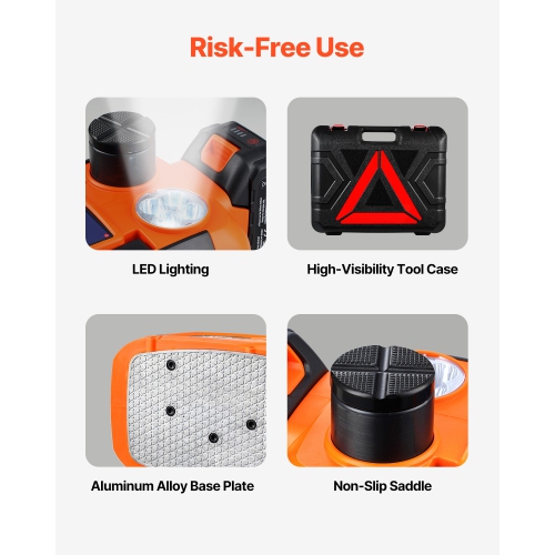 VEVOR 5 Tons /11000 lbs Electric Car Jack, Hydraulic Jack Lift with Electric Impact Wrench, Tire Change Replacement with LED Light & Remote Control,