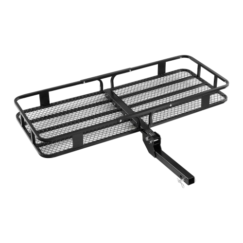 VEVOR 60" x 24" x 6", Hitch Cargo Carrier, 500 lbs Capacity Hitch Cargo Carrier with Cargo Net with Hook & Waterproof Cargo Bag, Folding Hitch Mount