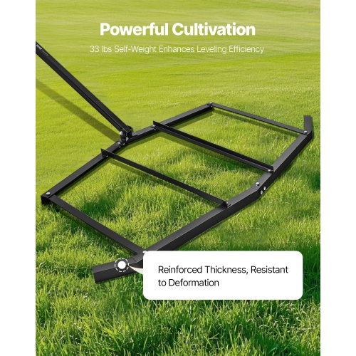 VEVOR 72" Width Drag Harrow, Q235 Steel Driveway Grader with Pin-Style Hitch, Driveway Tractor Gravel Level Driveway Grader for ATVs, UTV, Garden