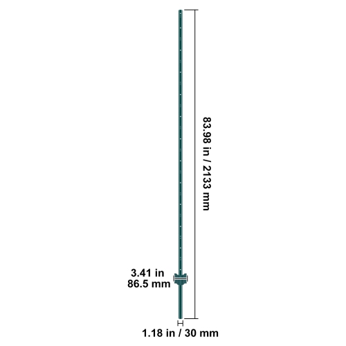 VEVOR 7 Feet Fence Post, 10 Pack U-Channel Heavy Duty Metal Fence Posts, Sturdy Steel Fence Stakes for Garden Yard, Lawn, Farms and Outdoor Wire