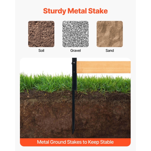 VEVOR 38" W x 42" L Wood Privacy Fence, 2-Panel Slatted Air Conditioner Fence Screen, Pool Equipment Enclosure with Metal Stakes, Easy DIY