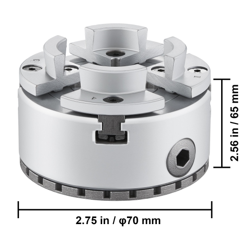 VEVOR KP2-3/4 Lathe Chuck, 4-Jaw 2.75" Diameter, Metal Lathe Chuck Turning Machine Accessories,Self-centering Tool,for Lathe, Precision