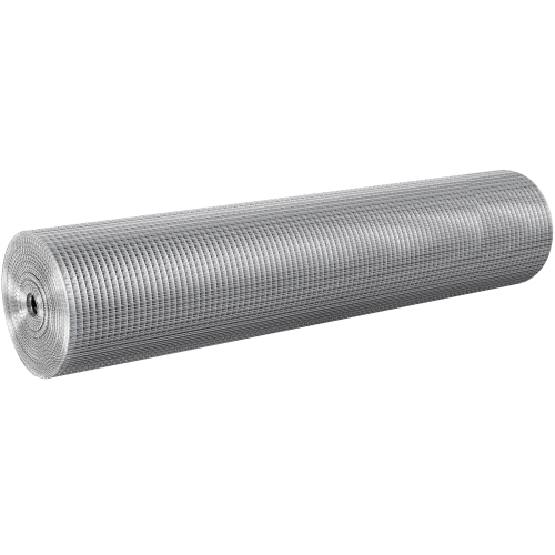 VEVOR 48in x 100 ft Hardware Cloth, 1/2 inch 19 Gauge, Hot Dipped Galvanized Wire Mesh Roll, Chicken Wire Fencing, Wire Mesh for Rabbit Cages,