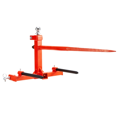 Lance de foin de 49&nbsp;po VEVOR, capacité de chargement 1600&nbsp;lb de lance de balle, accessoire d'attelage à trois points avec 2 lances