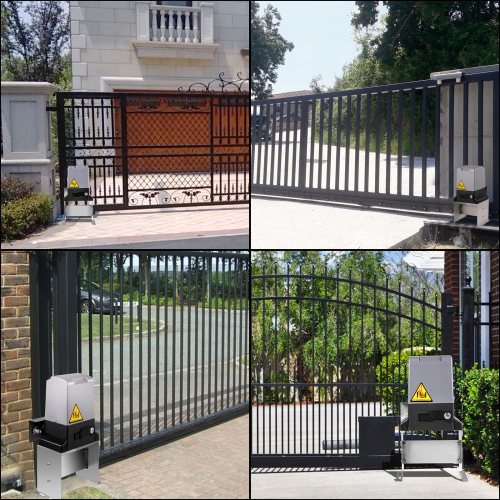 VEVOR 3300 LBS Sliding Gate Opener Automatic Sliding Gate, Gate Opener Motor with 2 Remote Controls, 230 ft Remote Distance Driveway Rolling Gate,