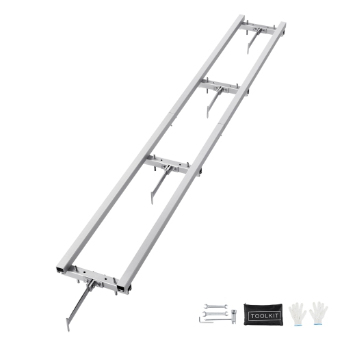 VEVOR 9 ft Rail Mill Guide System,Milling Guide, 4 Crossbar Kits Chainsaw Mill Rail Guide, Aluminum Adjustable Saw Mill Rail System Work with