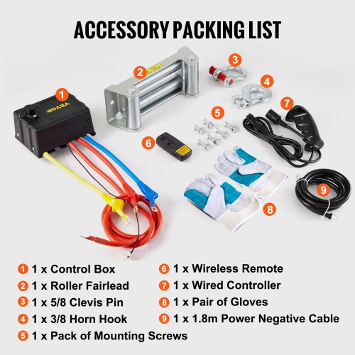 VEVOR 12,000 lb Electric Winch, 12V DC Truck Winch with Φ0.36 in x 85 ft Steel Cable Roller Fairlead Wireless & Wired Remote Control, IP55 Waterproof