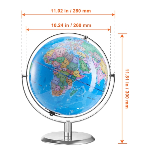 Globe parlant 9&nbsp;po/228,6&nbsp;mm VEVOR, Globe interactif pour l'apprentissage précoce des enfants, Globe éducatif avec stylo intelligent et
