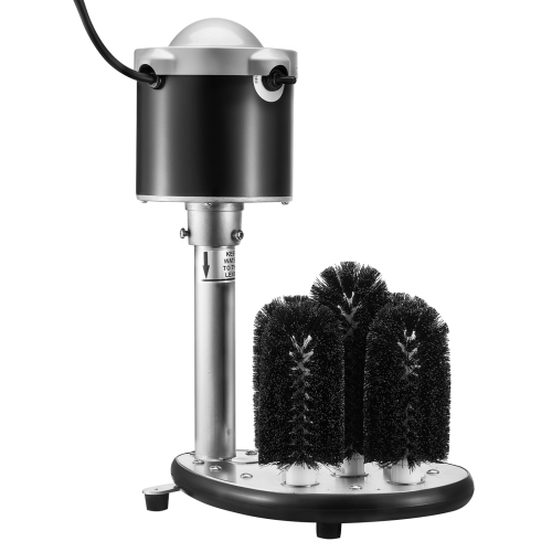 VEVOR 5-Brush Electric Commercial Glass Washer, Bar Glass Cleaner, 600 cups/h Machine, Bar Glass Washer for Champagne Glasses, Beer Cups, Mugs,