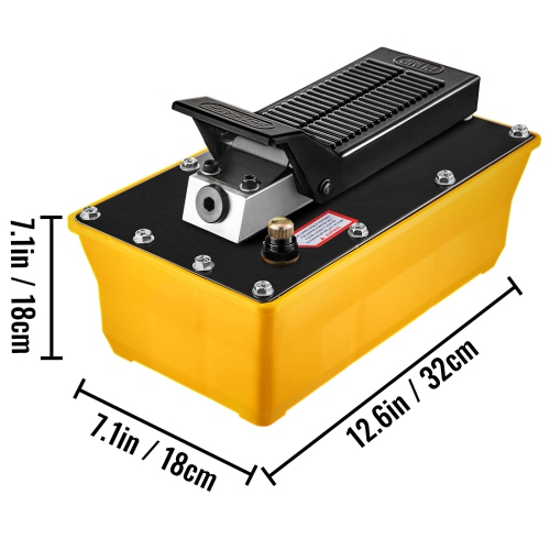 VEVOR 10,000 PSI Air Hydraulic Pump, Hydraulic Foot Pump, 1/2 Gal Reservoir Foot Operated Air/Hydraulic Pump, with Hose and Spray Gun for Auto