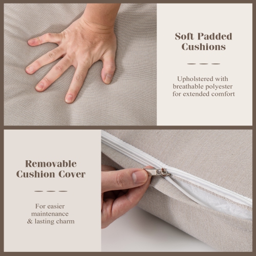 Gymax Set Of 8 Patio Furniture Set Patio Loveseat Sofa w/ 2 Coffee Table 4 Single Couch