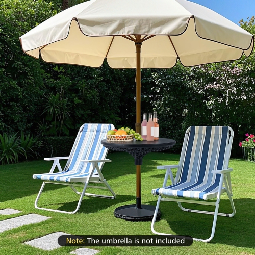 Gymax Outdoor Umbrella Table Tray Fit 1.5''/1.34''/1.26'' Umbrella Poles for Backyard