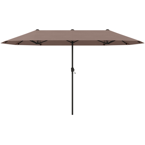 Gymax 13 FT Double-sided Patio Umbrella Outdoor Large Twin Size Umbrella