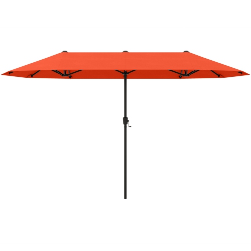Gymax 13 FT Double-sided Patio Umbrella Outdoor Large Twin Size Umbrella