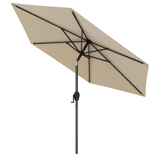 Gymax 7.5 ft Patio Umbrella Outdoor Heavy Duty Market Umbrella w/ Push Button Tilt