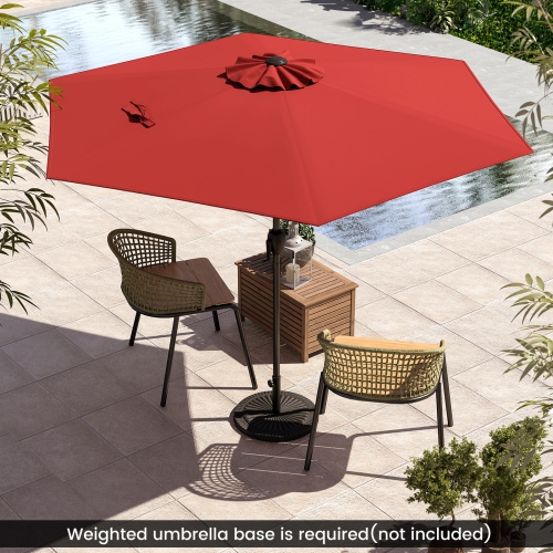 Gymax 7.5 ft Patio Umbrella Outdoor Heavy Duty Market Umbrella w/ Push Button Tilt