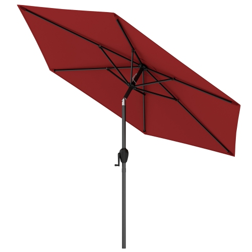 Gymax 7.5 ft Patio Umbrella Outdoor Heavy Duty Market Umbrella w/ Push Button Tilt