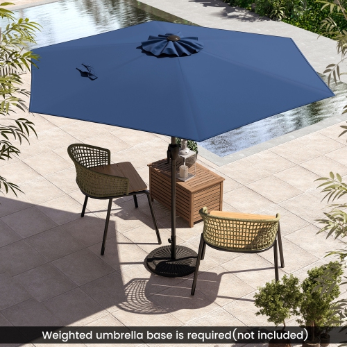Gymax 7.5 ft Patio Umbrella Outdoor Heavy Duty Market Umbrella w/ Push Button Tilt