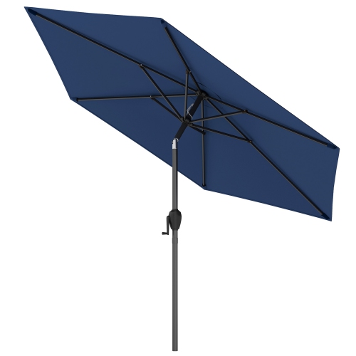 Gymax 7.5 ft Patio Umbrella Outdoor Heavy Duty Market Umbrella w/ Push Button Tilt